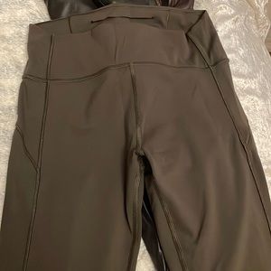 Lululemon Wunder Under Olive Green Leggings Size 8